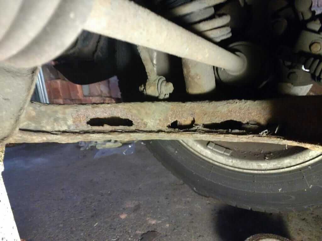 Holes in an MX-5 wishbone