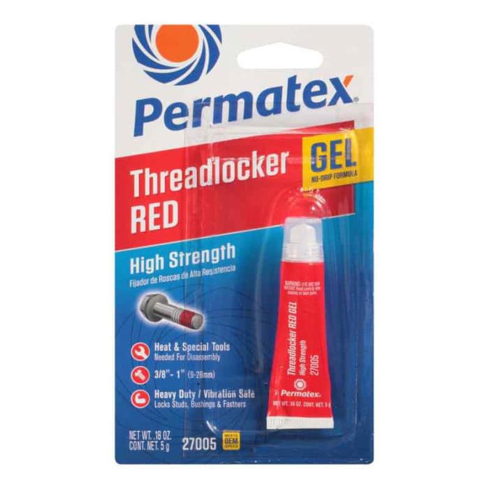 Permatex High Strength Threadlocker Gel Red 5g