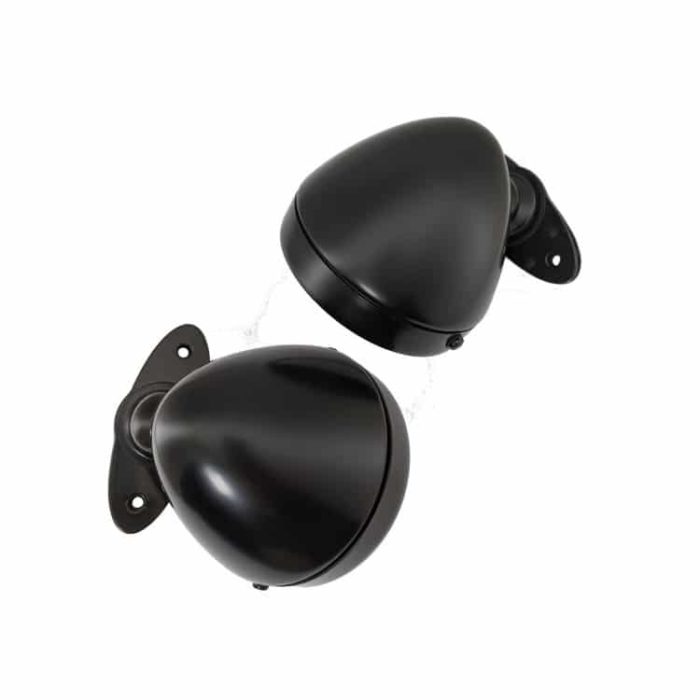 Jass Performance Classic Racing Style Matte Black Mirrors For Mazda MX-5 NA 