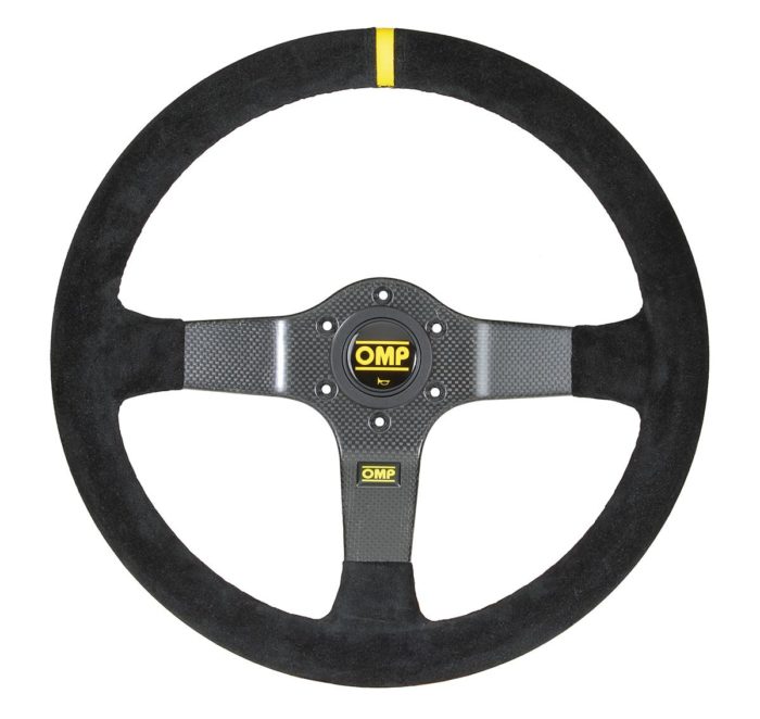 OMP 350 Carbon Black 350mm Suede Deep Dish Steering Wheel