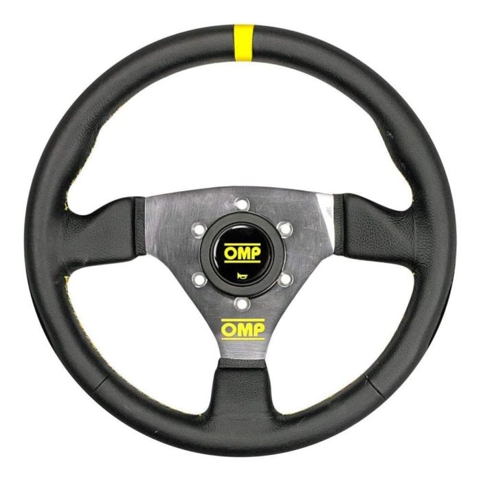 OMP Trecento Black 300mm Leather Steering Wheel