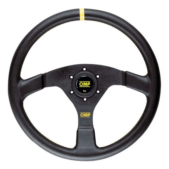 OMP Velocita Black 350mm Leather Steering Wheel