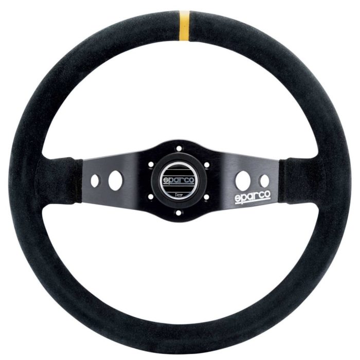 Sparco 215 Black 350mm Deep Dish Suede Steering Wheel
