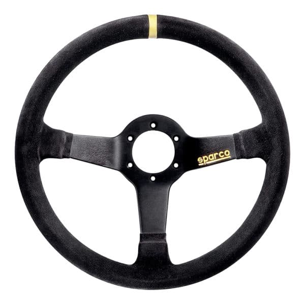 Sparco 345 Black 350mm Semi Dish Suede Steering Wheel