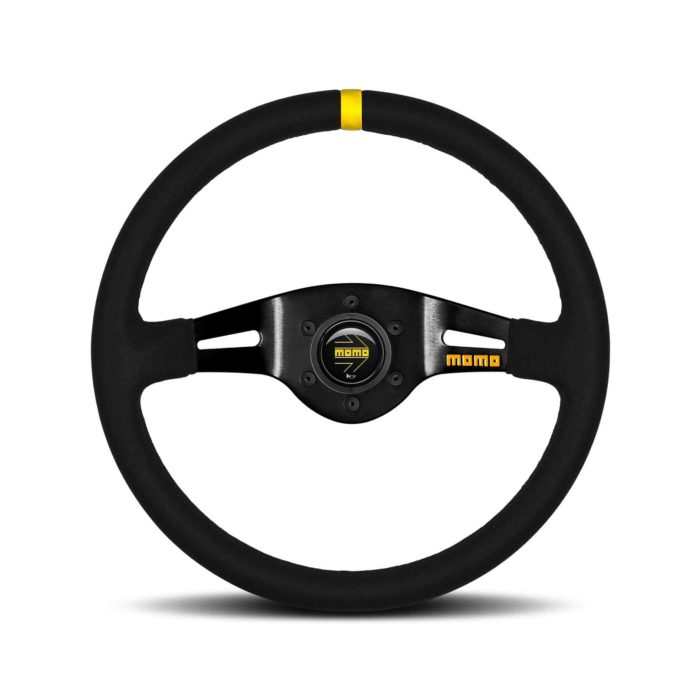 Momo Mod.03 Black 350mm Suede Semi Dish Steering Wheel