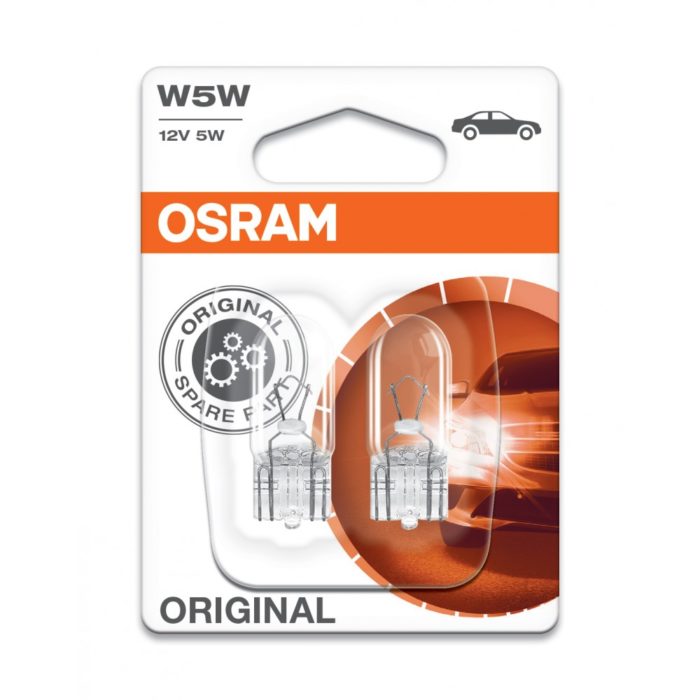 Osram Original W5W 501 12v 5w Clear Bulb 2 Pack