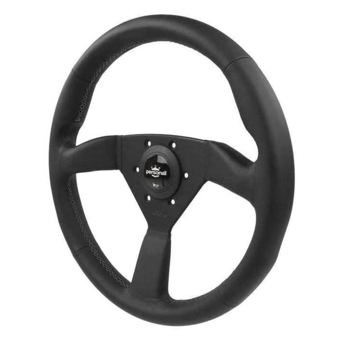 Personal Grinta Black 350mm Leather Steering Wheel 1