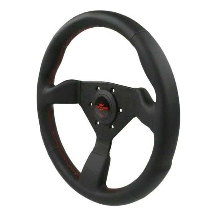 Personal Neo Grinta Black 330mm Leather Red Stitching Steering Wheel