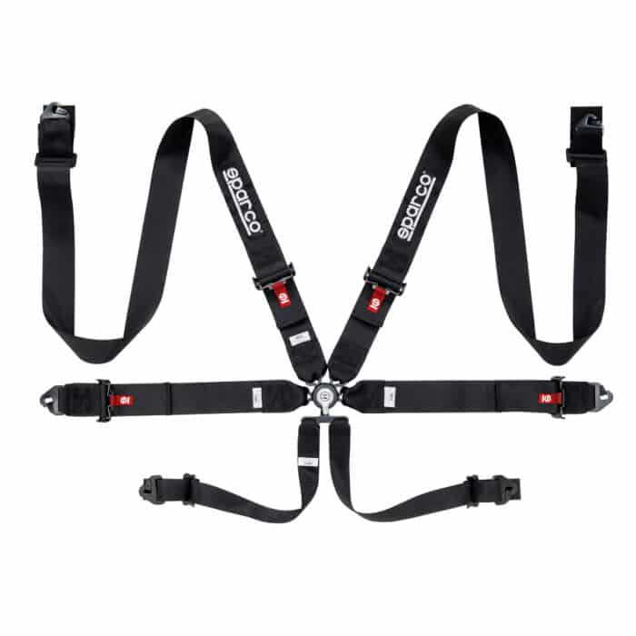 Sparco 6 Point Club Racer FIA Harness Black