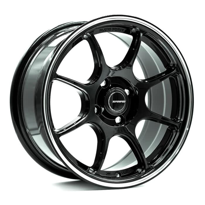 Superspeed RF03RR 15x7 ET36 Polished Lip Gloss Black Alloy Wheel