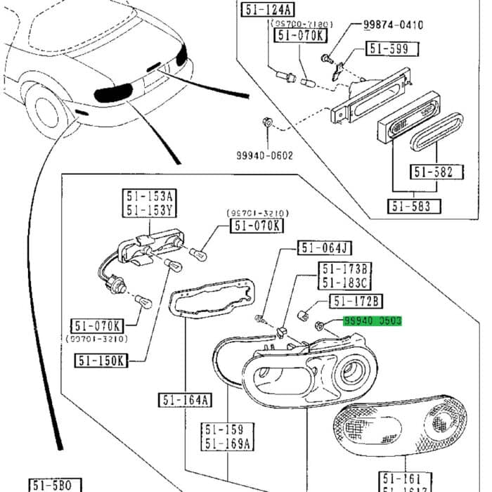 Genuine Brake Light Nut for Mazda MX-5 NA