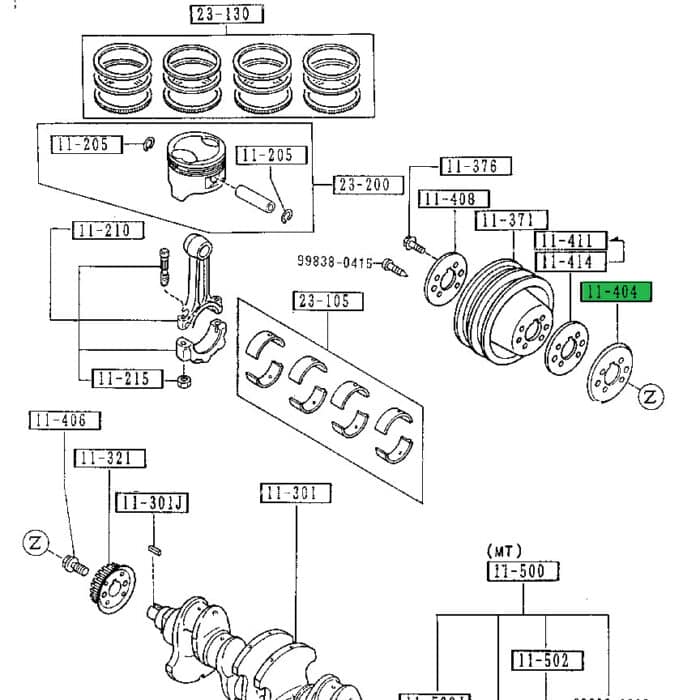 Genuine Inner Guide Plate for Mazda MX-5 NA 1.6 89-91